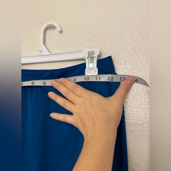 Kelle dance costume deep blue 2 piece FIRE TO THE RAIN - LEOTARD skirt 5360 SA - Picture 9 of 12